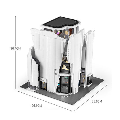Lisong 88001  Modular Buildings Luxury Flagship Store with Light Building Blocks 3028pcs Toys From China Delivery.