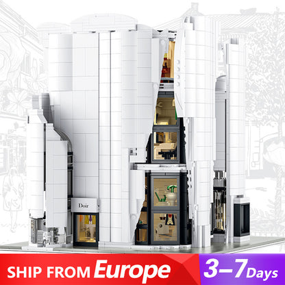 Lisong 88001 Modular Buildings Luxury Flagship Store with Light Building Blocks 3028pcs Toys From Europe Delivery.
