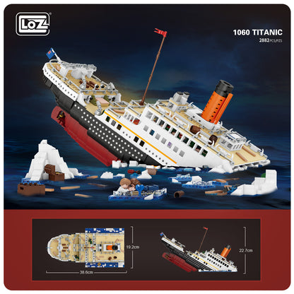 {MINI Bricks} LOZ 1060 Creator Expert Movie Titanic Building Blocks 2882pcs Bricks Toys from China Delivery.