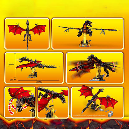 MJI 13003 Movie &amp; Game The Lord of the Rings Dragon Smaug Model Building Blocks 1359pcs Bricks Toys From China