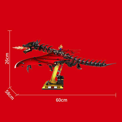 MJI 13003 Movie &amp; Game The Lord of the Rings Dragon Smaug Model Building Blocks 1359pcs Bricks Toys From China