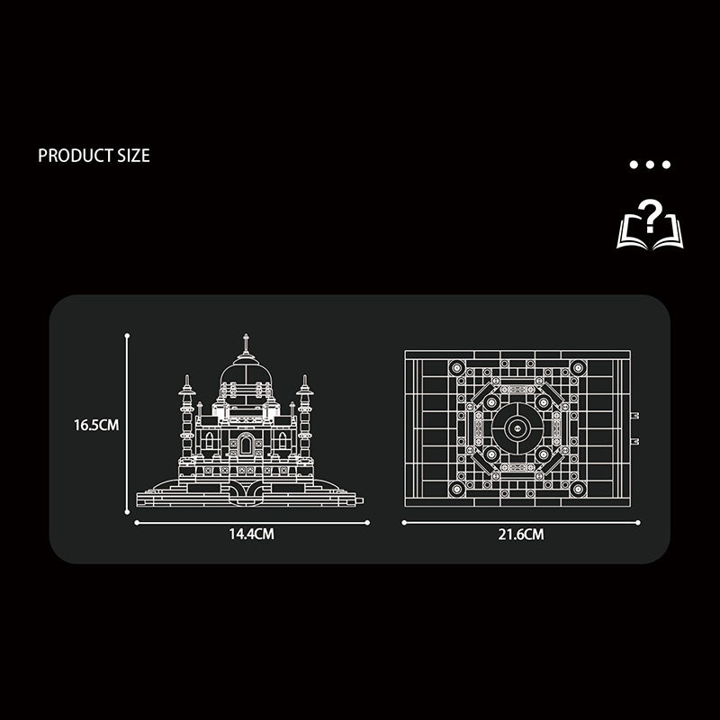 MJI 13012 Moc Movie Magic Book Idea Taj Mahal Building Blocks 768pcs Bricks Toys From China.