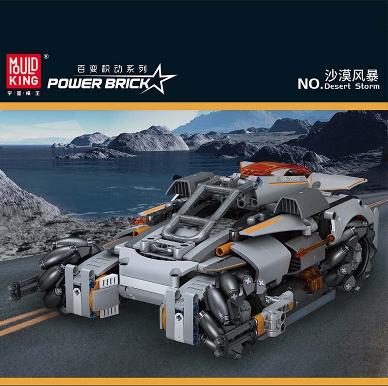 MOULD KING 15052 Building Block Power Brick Desert Storm High-Tech Car Toys MOC RC  555pcs bricks ship from China.