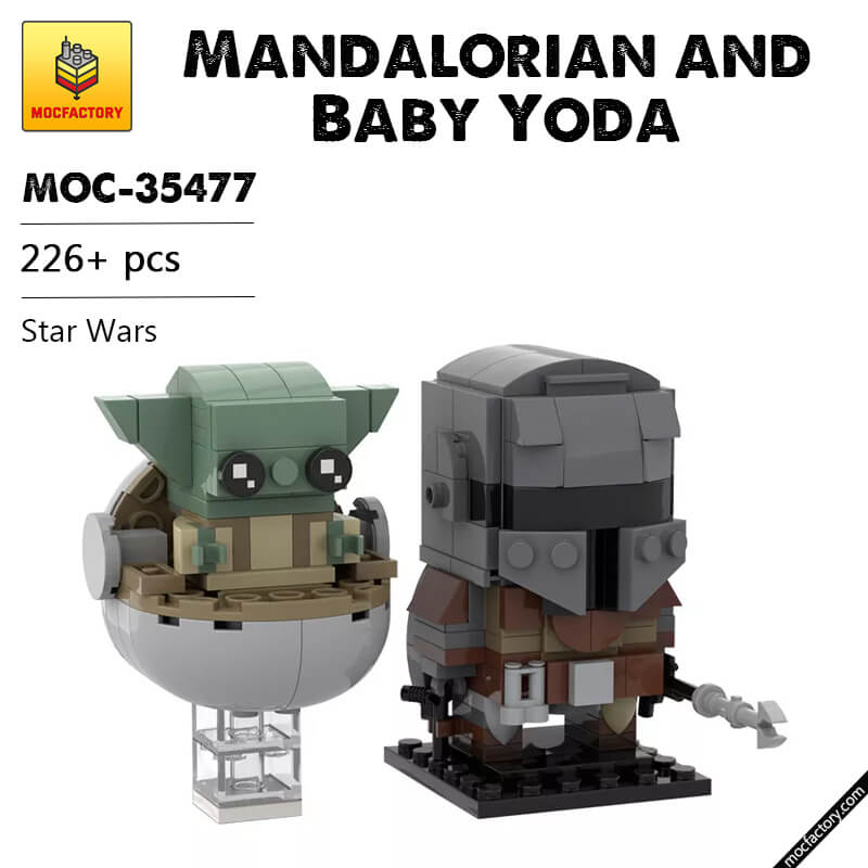 MOC-35477 Mandalorian and Baby Yoda Star Wars by custominstructions