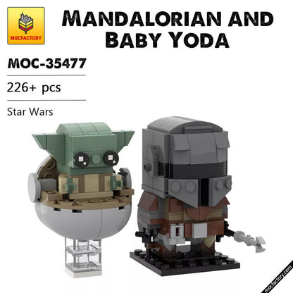MOC-35477 Mandalorian and Baby Yoda Star Wars by custominstructions