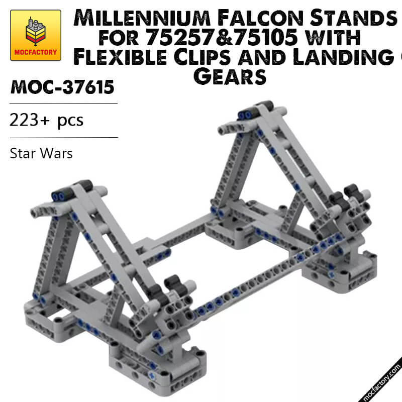 MOC-37615 Millennium Falcon Stands for 75257&75105 with Flexible Clips and Landing Gears Star Wars by darajan