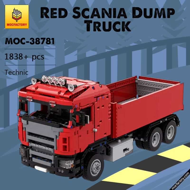 MOC-38781 Red Scania Dump Truck by Springer83