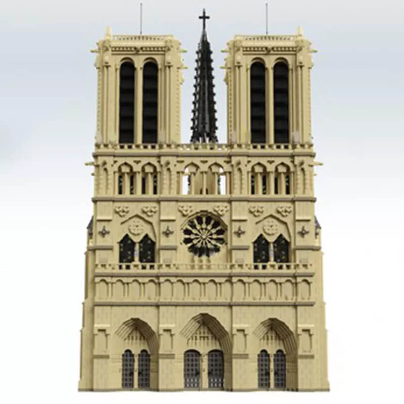 MOC-43974 Notre Dame de Paris in France ? Modular Building Dimension by STEBRICK