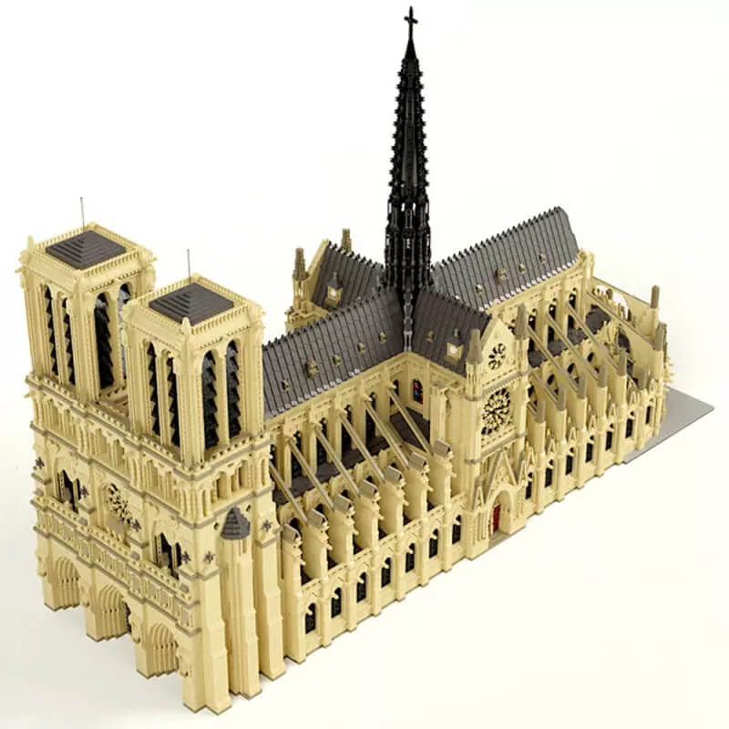 MOC-43974 Notre Dame de Paris in France ? Modular Building Dimension by STEBRICK