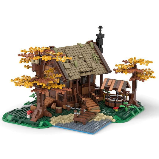 MOC-64694 Authorized 1371Pcs Country Style Street View Building Toys Tree House Building Bricks Sets with PDF instructions from China
