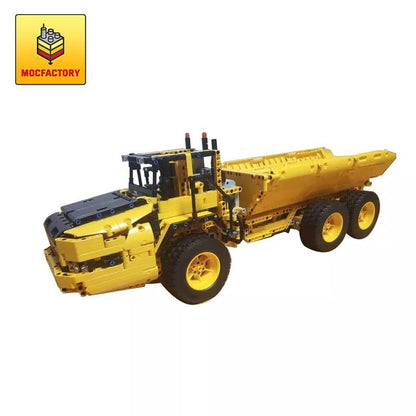 MOC-8002 Custom Yellow RC Dump Truck by CustomBricks.de