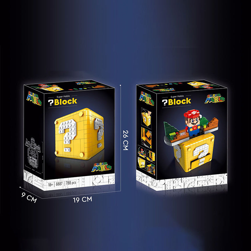 MOC-93671 Idea Super Mario 8887 Mini Mario question block building bricks 788pcs kids toy ship from China.