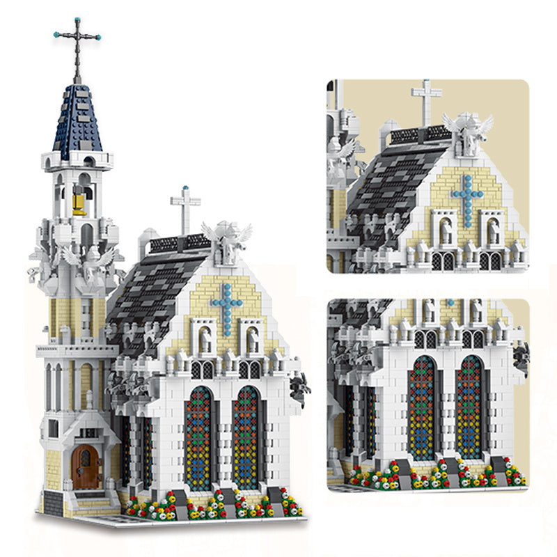 MOC Custom Building Blocks 033006 Creator Medieval City Church 4752pcs Bricks Ship From Europe 3-7 Days Delivery