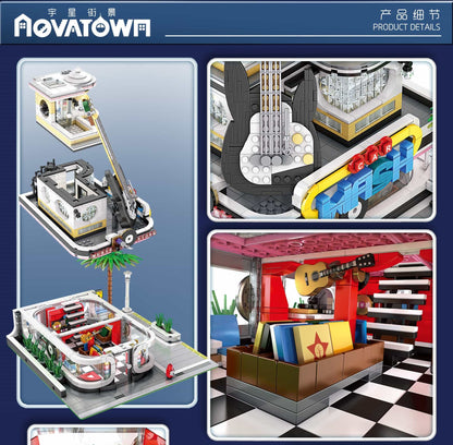 MOULDKING 16002 Guitar Shop Nova Town with LED Lights Compatible Urge 10196