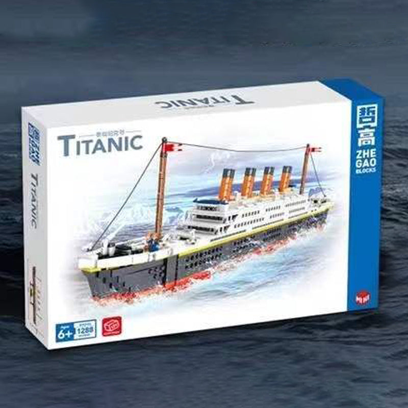 MOC ZHEGAO QL01010 Mini Titanic RMS cruise Boat ship City Model building Blocks 1288PCS Bricks ship from China.