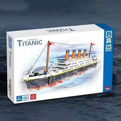 MOC ZHEGAO QL01010 Mini Titanic RMS cruise Boat ship City Model building Blocks 1288PCS Bricks ship from China.