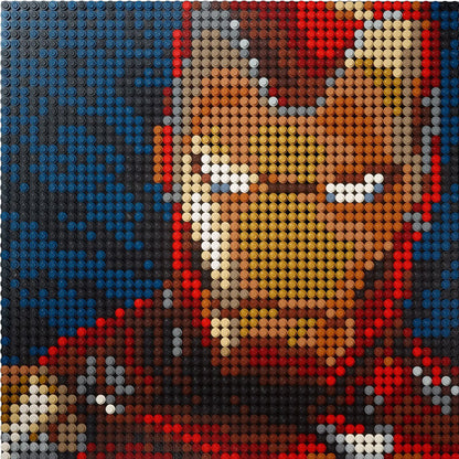 8899 Mosaic Portrait: Iron Man Pic Art Compatible LEGO 31199