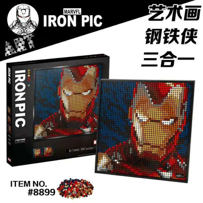 8899 Mosaic Portrait: Iron Man Pic Art Compatible LEGO 31199
