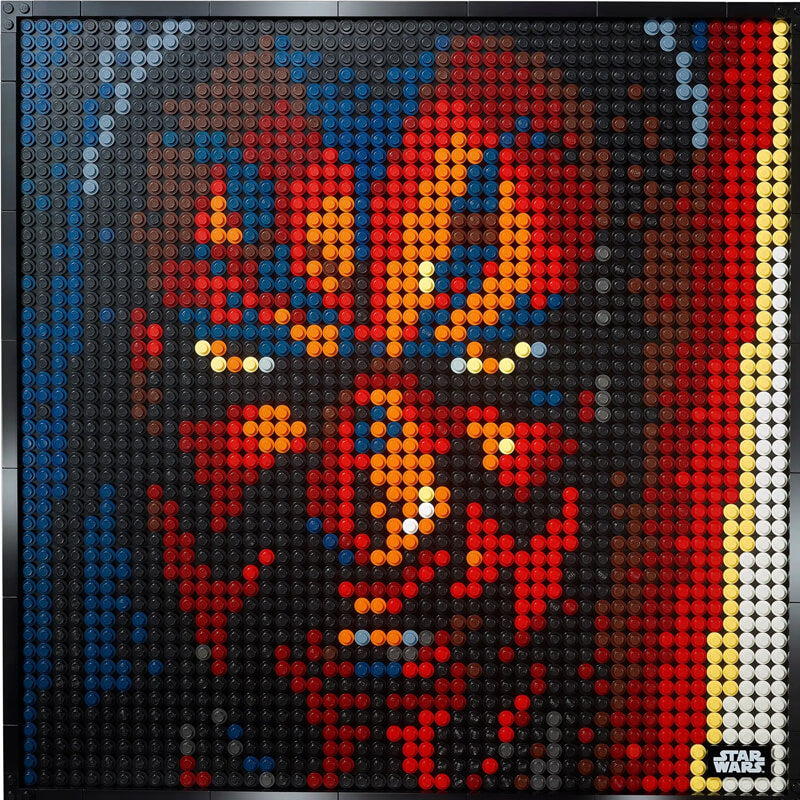 8900 Mosaic Portrait: The Dark Lord of Star Wars Sith Compatible LEGO 31200