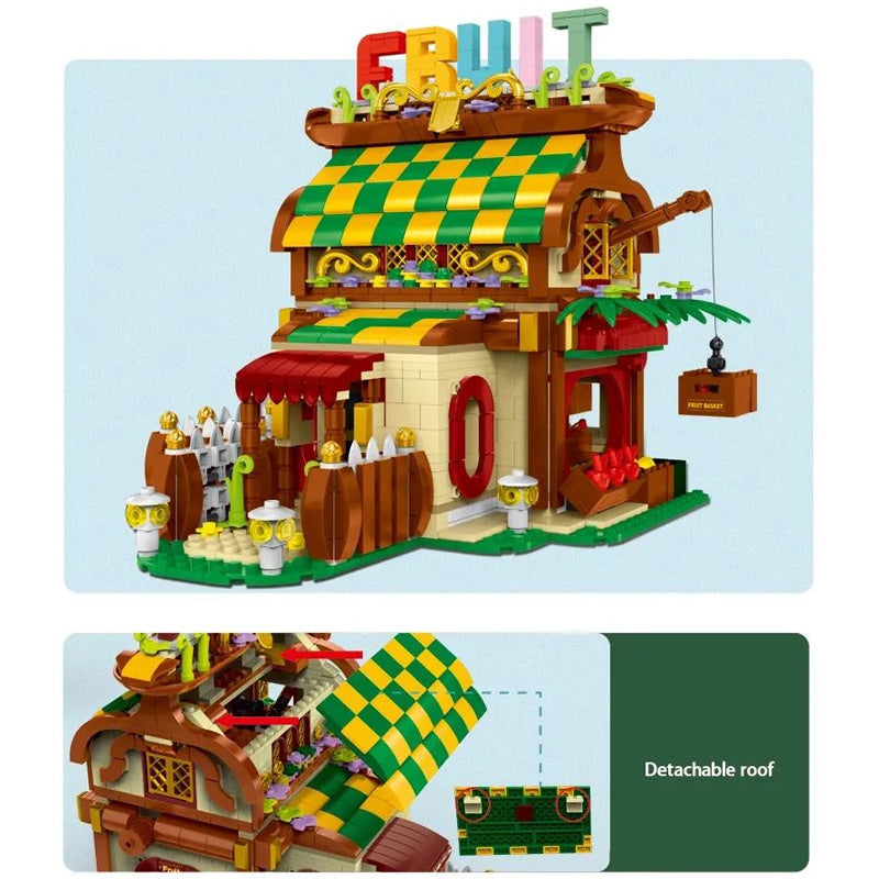MORK 031052 MOC Modular Buildings ToonCity Fruit House Building Blocks 1638pcs Bricks Toys From China.