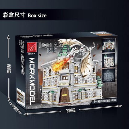 MORK 032101 City Street View Series Diagon Alley Bank Toy Model 4185Pcs Building Block Toy  From China