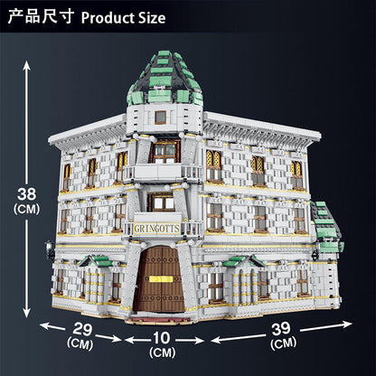 MORK 032101 City Street View Series Diagon Alley Bank Toy Model 4185Pcs Building Block Toy  From China