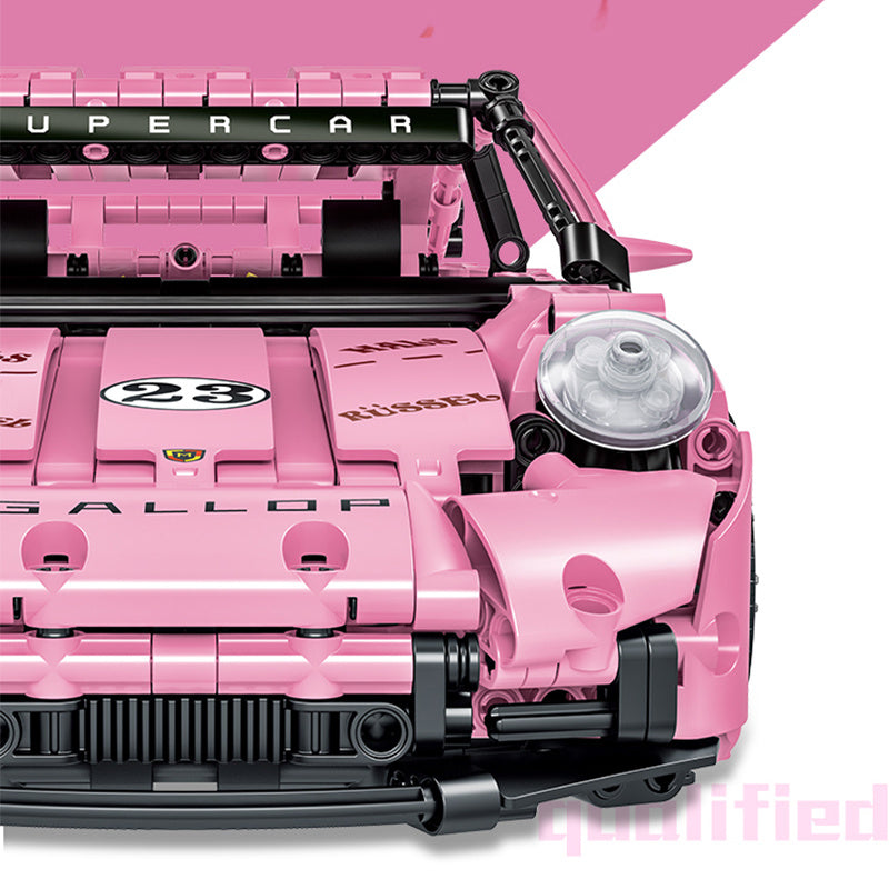 MORKMODEL 023024-2 Technic 'Porsche' Pink GT RACING building blocks 1268pcs bricks Toys For Gift from China