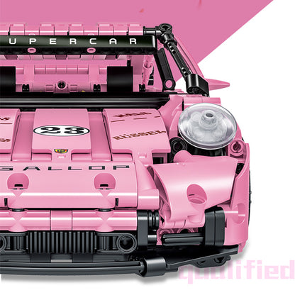 MORKMODEL 023024-2 Technic 'Porsche' Pink GT RACING building blocks 1268pcs bricks Toys For Gift from China