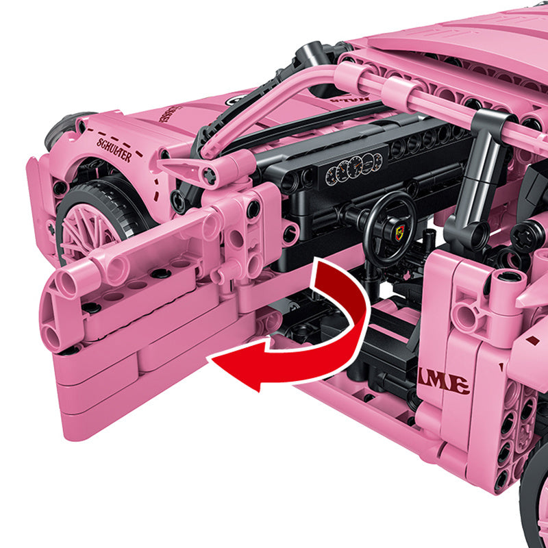 MORKMODEL 023024-2 Technic 'Porsche' Pink GT RACING building blocks 1268pcs bricks Toys For Gift from China