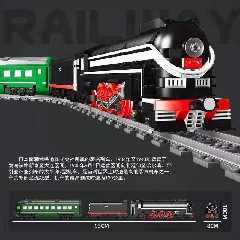 MOULD KING 12005 Technology MOC SL7 Asia Express Train Assembly Building Blocks 1873PCS Bricks Christmas Gift ship from China.