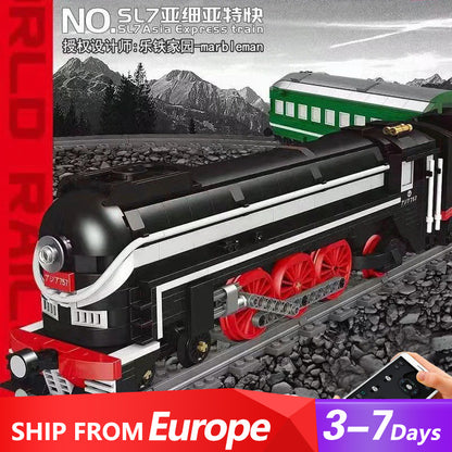 MOULD KING 12005 Technology MOC SL7 Asia Express Train Assembly Building Blocks 1873PCS Bricks From Europe 3-7 Days Delivery