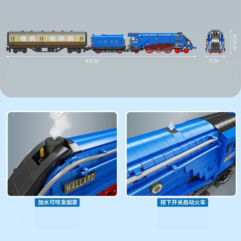 MOULD KING 12006 RC Class A4 Pacifics Mallard Railways Railroad MOC Building Blocks Model 2139PCS Bricks Ship From Europe 3-7 Days Delivery