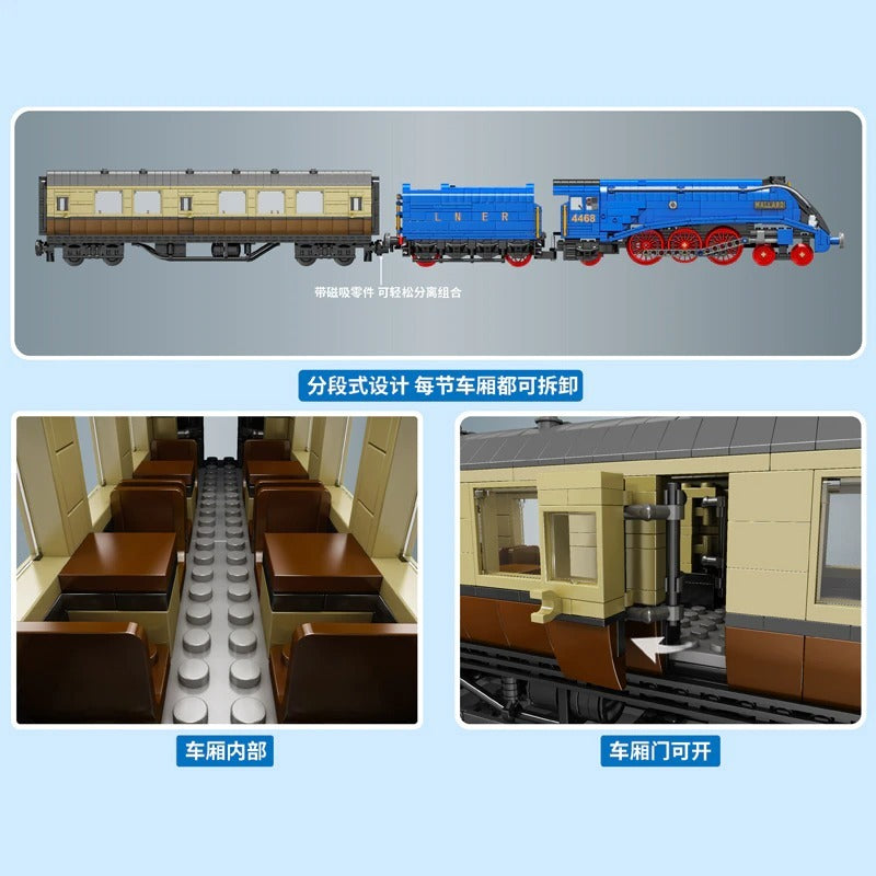 MOULD KING 12006 RC Class A4 Pacifics Mallard Railways Railroad MOC Building Blocks Model 2139PCS Bricks Ship From Europe 3-7 Days Delivery