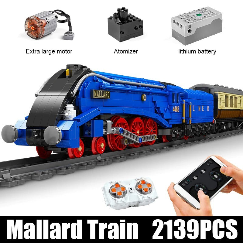 MOULD KING 12006 RC Class A4 Pacifics Mallard Railways Railroad MOC Building Blocks Model 2139PCS Bricks Ship From Europe 3-7 Days Delivery