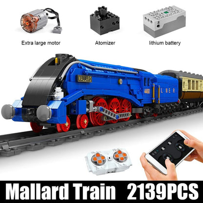 MOULD KING 12006 RC Class A4 Pacifics Mallard Railways Railroad MOC Building Blocks Model 2139PCS Bricks Ship From Europe 3-7 Days Delivery