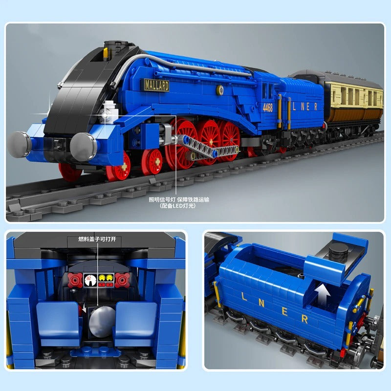 MOULD KING 12006 RC Class A4 Pacifics Mallard Railways Railroad MOC Building Blocks Model 2139PCS Bricks ship from China.