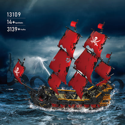 MOULD KING 13109 Movie &amp; Game Pirates of QA Ship Building Blocks 3139pcs Bricks Toys From China Delivery.