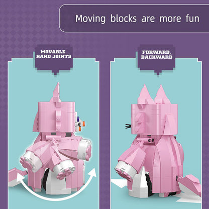 MOULD KING 13158 Creator Cute Pink Fox Building Blocks 438pcs Bricks Toys Gift From China Delivery.