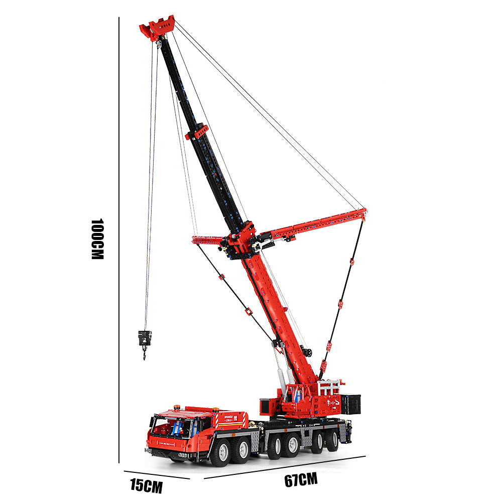 MOULD KING 17013 MOC Technic APP RC Grove GMK Crane Truck Model Building Blocks 4460pcs Bricks From China Delivery.