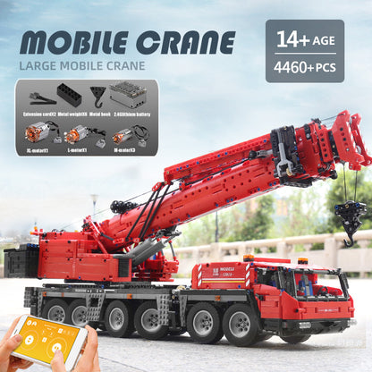 MOULD KING 17013 MOC Technic APP RC Grove GMK Crane Truck Model Building Blocks 4460pcs Bricks From China Delivery.