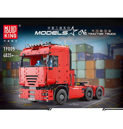 C Remote Control High-Tech Truck Toys MOC-2475 Engineering Container Tractor Trailer Drag Board