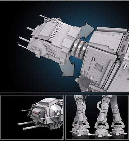 MOULD KING 21015 Minifig Scale AT-AT w Interior With Motor 6919pcs Bricks Star Plan Building Blocks Ship From Europe 3-7 Days Delivery