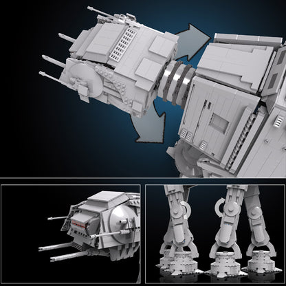 MOULD KING 21015 Minifig Scale AT-AT w Interior with motor Compatible With 6919 pcs bricks Star Plan Building blocks ship from China.