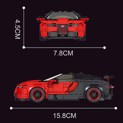 MOULD KING 27027 Technic Speed Champions Red No.Willon Racers Car Building Blocks 370pcs Bricks Toys from China Delivery.