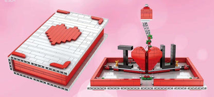 MOULDKING 10008 MOC 22083 Pop-Up Heart and Ring Box Love Story Book