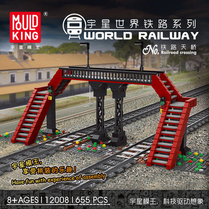 MOULDKING 12008 City Railroad crossing building blocks 655pcs bricks Toys For Gift ship from China
