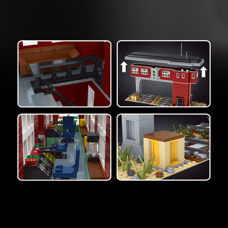 MOULDKING 12009 City Train Signal Station Building Blocks 1809pcs bricks Toys For Gift Ship From China