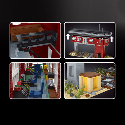 MOULDKING 12009 City Train Signal Station Building Blocks 1809pcs bricks Toys For Gift Ship From China