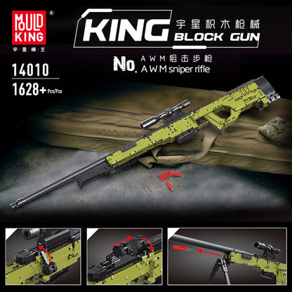 MOULDKING 14010 Technic AWM Sniper Rifle building blocks 1628pcs bricks Toys For Gift from China