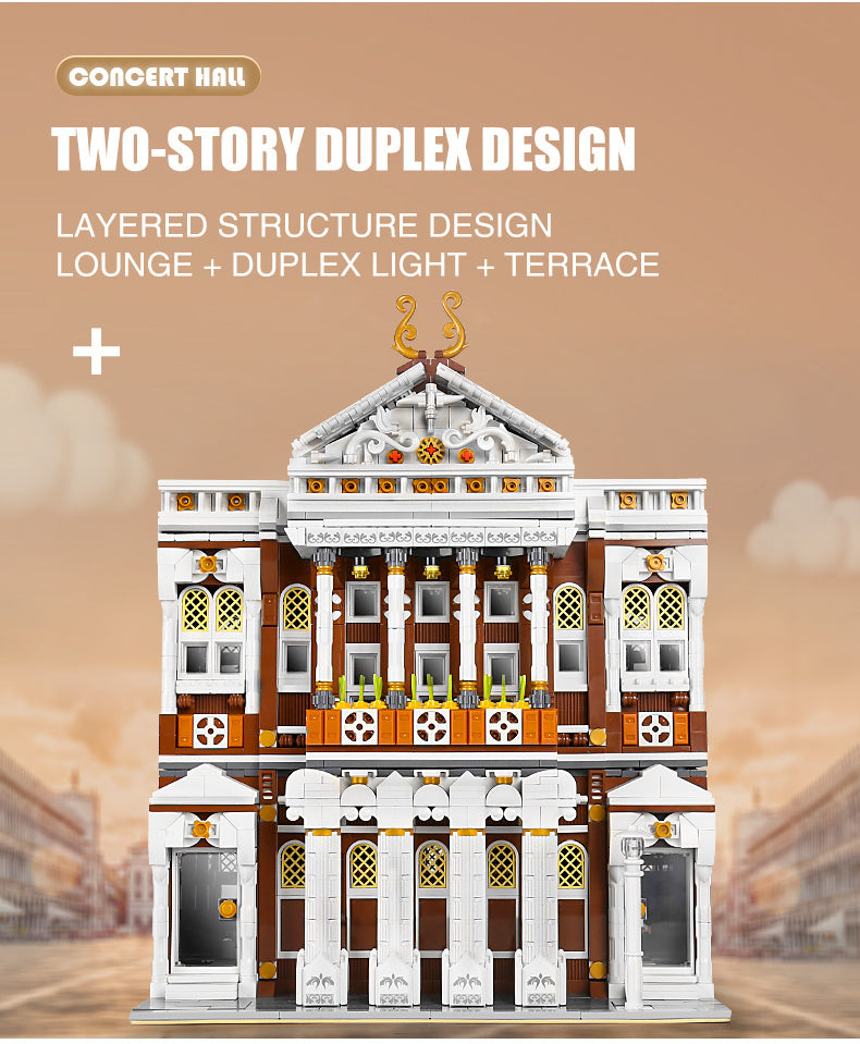 MOULDKING 16032 City Street Concert Hall building blocks 2875pcs bricks Toys For Gift from China